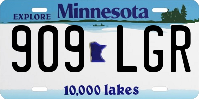 MN license plate 909LGR