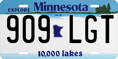 MN license plate 909LGT