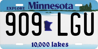 MN license plate 909LGU