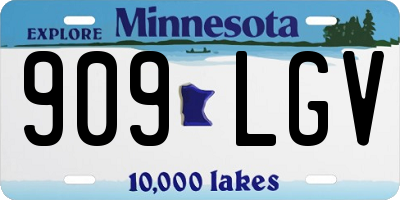 MN license plate 909LGV