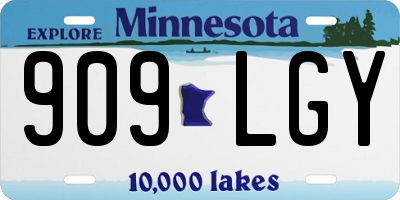 MN license plate 909LGY