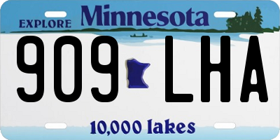 MN license plate 909LHA