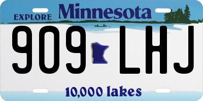 MN license plate 909LHJ