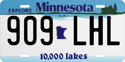 MN license plate 909LHL