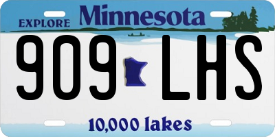 MN license plate 909LHS