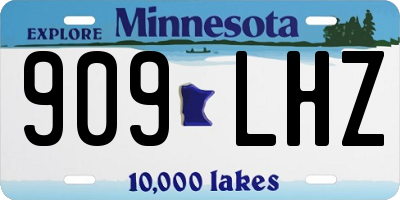 MN license plate 909LHZ