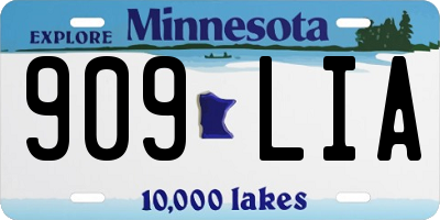 MN license plate 909LIA