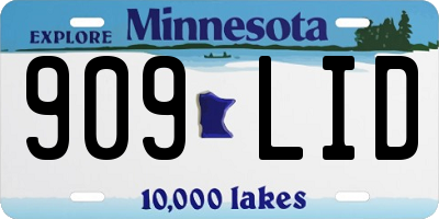 MN license plate 909LID