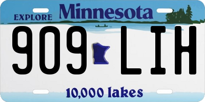 MN license plate 909LIH