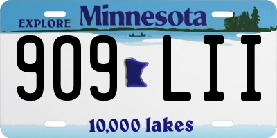 MN license plate 909LII