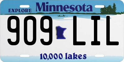 MN license plate 909LIL