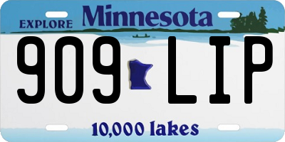 MN license plate 909LIP