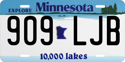 MN license plate 909LJB