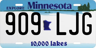 MN license plate 909LJG