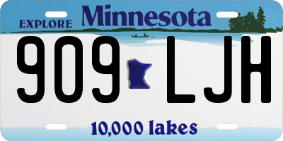 MN license plate 909LJH