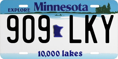MN license plate 909LKY