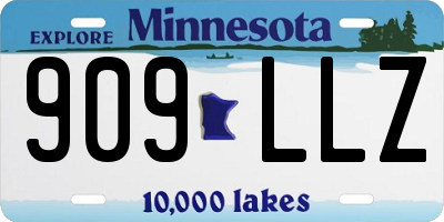 MN license plate 909LLZ