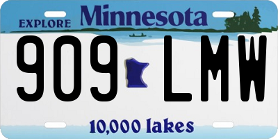 MN license plate 909LMW