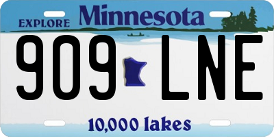 MN license plate 909LNE