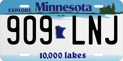 MN license plate 909LNJ