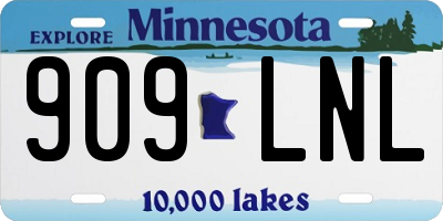 MN license plate 909LNL