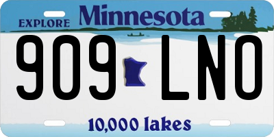 MN license plate 909LNO