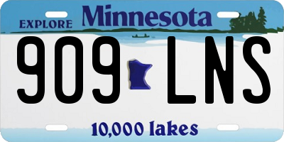 MN license plate 909LNS