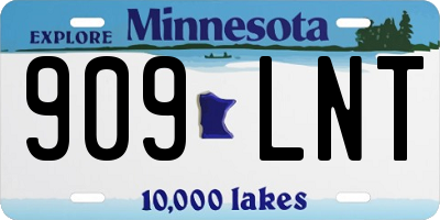 MN license plate 909LNT
