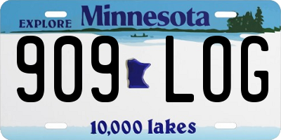 MN license plate 909LOG