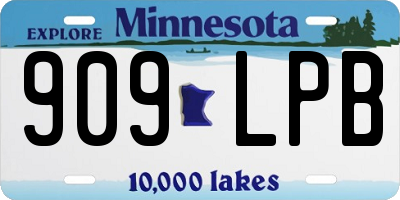MN license plate 909LPB