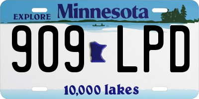 MN license plate 909LPD