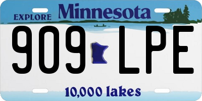 MN license plate 909LPE