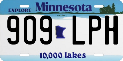 MN license plate 909LPH