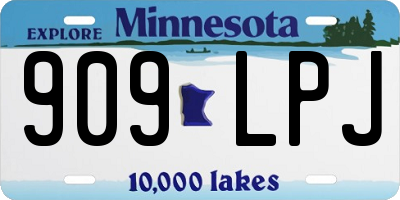 MN license plate 909LPJ