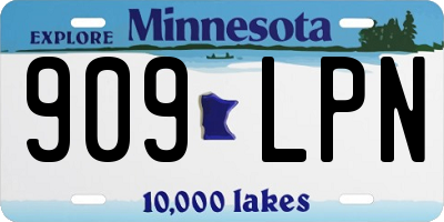 MN license plate 909LPN