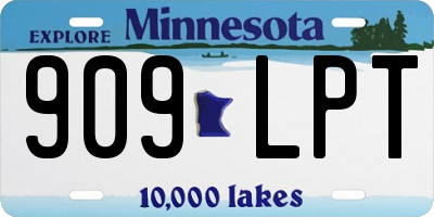 MN license plate 909LPT