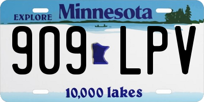 MN license plate 909LPV