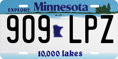 MN license plate 909LPZ