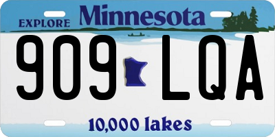 MN license plate 909LQA
