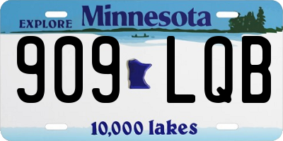 MN license plate 909LQB