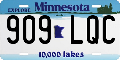 MN license plate 909LQC
