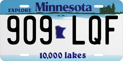 MN license plate 909LQF