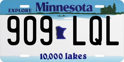 MN license plate 909LQL