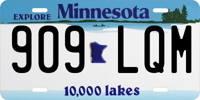 MN license plate 909LQM