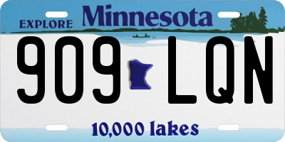 MN license plate 909LQN