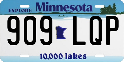 MN license plate 909LQP
