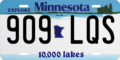 MN license plate 909LQS