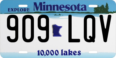 MN license plate 909LQV