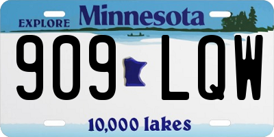 MN license plate 909LQW