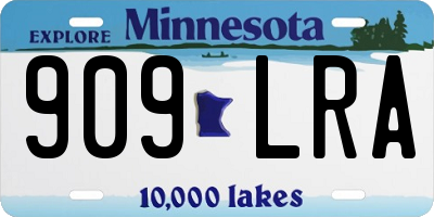 MN license plate 909LRA